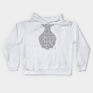 Pottery words Kids Hoodie